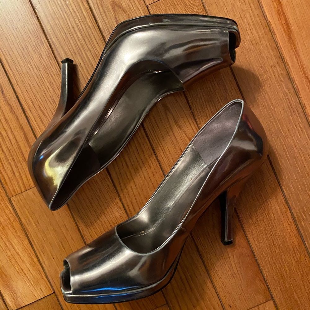 Silver Marc Fisher Heels